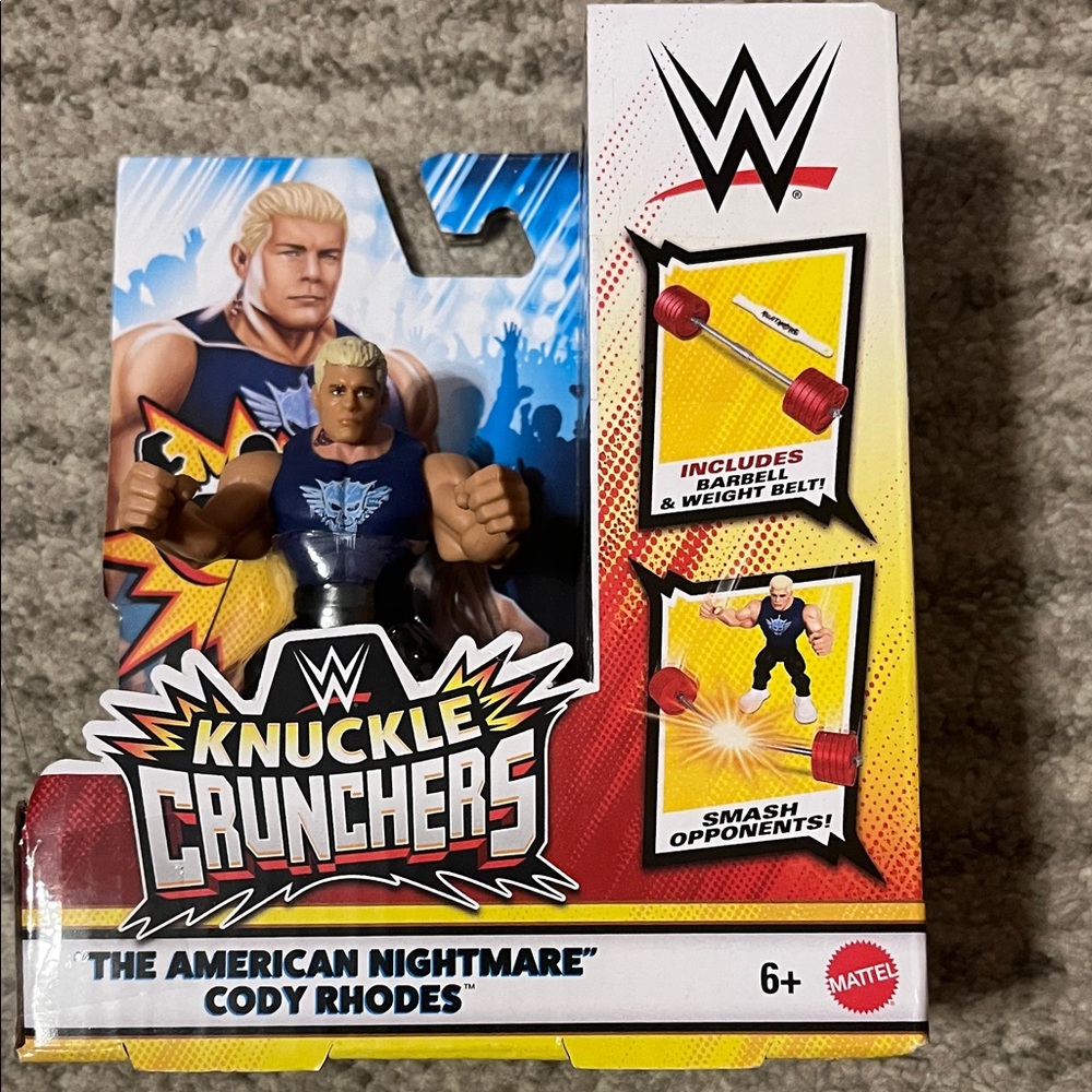 Mattel WWE Knuckle Crunchers Action Figure - Blue and Yellow